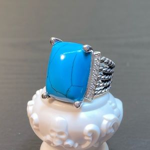 David Yurman Turquoise Wheaton Ring Size 7